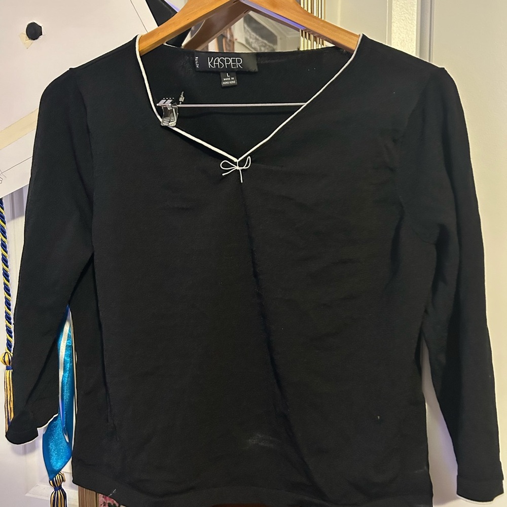 Kasper Black Women's Top